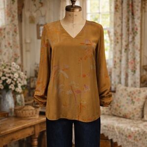 Lafayette 148 New York, floral, silk, blouse